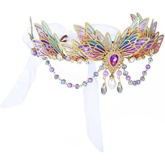 Butterfly Tiaras Purple Fairy Crown Fairy Costume for Women main image 7